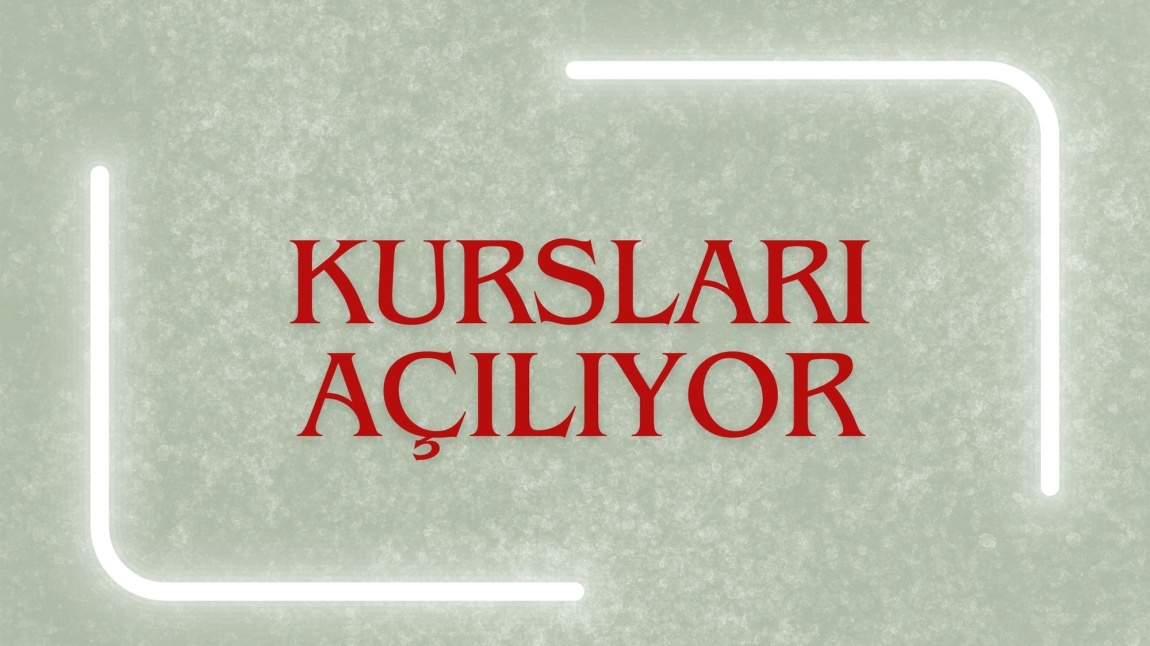 Kurslarımıza kayıtlar başladı.